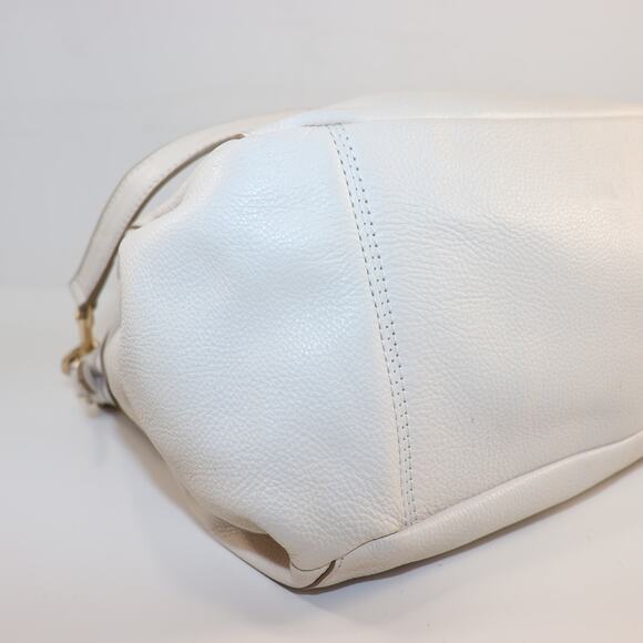 Coach Cream Pebbled Leather Satchel - Picture 5 of 11